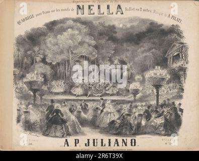 Cover of the score of the ballet Nella by Auguste Pilati. Museum: PRIVATE COLLECTION. Author: Victor Coindre. Stock Photo