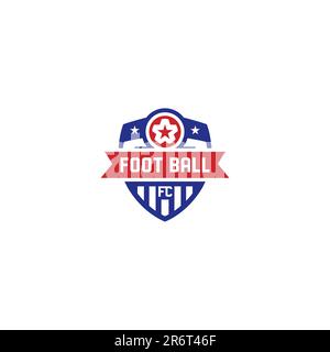 Foot Ball Logo Design. Soccer Club Logo Emblem Stock Vector