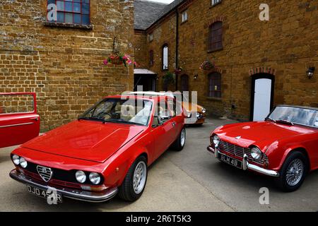 Hook Norton Brewery, Cotswolds, UK. 11th June 2023. MG Sports Cars and Alfa Romeo on Static Display 11th June 2023. Credit: MELVIN GREEN/Alamy Live News Stock Photo