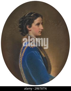 Princess Maria Annunciata of Bourbon-Two Sicilies, Archduchess of Austria (1843-1871). Museum: PRIVATE COLLECTION. Author: FRANZ SCHROTZBERG. Stock Photo