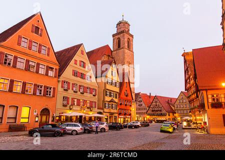 DINKELSBUHL, GERMANY - AUGUST 29, 2019: Old town of Dinkelsbuhl, Bavaria state, Germany Stock Photo