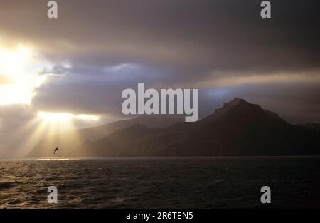 Coastal mountains, French Southern and Antarctic Territories, France Stock Photo