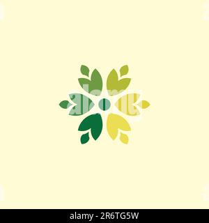 Flower Logo Concept. Community Logo Vector Stock Vector