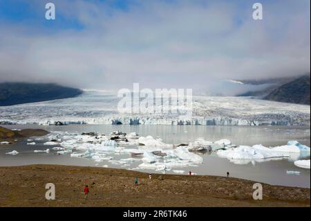 Glacial Lake, Fjallsjokull, Iceland, Fjallsjoekull Stock Photo