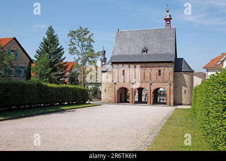 Entrance, former Benedictine abbey, Lorsch, Hesse, Germany Stock Photo