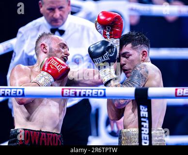 LONDON, UNITED KINGDOM. 10 Jun, 2023. Sunny Edwards vs Andres Campos - IBF World Flyweight Championship during Edwards vs Campos and undercard Fight Night at OVO Arena Wembley on Saturday, June 10, 2023 in LONDON, ENGLAND. Credit: Taka G Wu/Alamy Live News Stock Photo