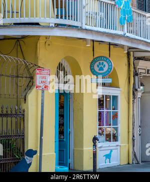 NEW ORLEANS, LA, USA - JUNE 9, 2023: Front of Southern Paws Pet Boutique in the French Quarter Stock Photo