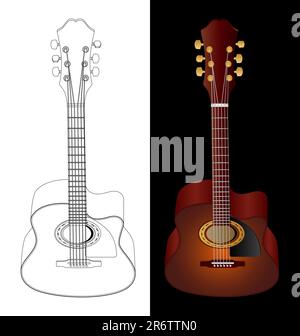 Vector isolated image of acoustic guitars Stock Vector Image & Art - Alamy
