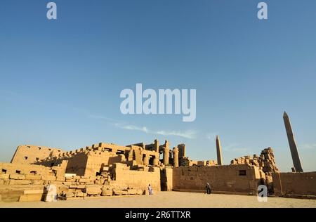 Court of Cachette, Area of Amun-Re, Karnak Temple Complex, near Luxor, Egypt Stock Photo