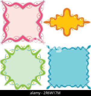 Labels or tags in a casual design. Stock Vector