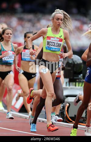 Eilish McCOLGAN (Great Britain) competing in the Women's 5000m Final at the 2019, IAAF Diamond League, Anniversary Games, Queen Elizabeth Olympic Park, Stratford, London, UK. Stock Photo