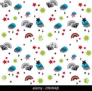baby vector seamless pattern Stock Vector