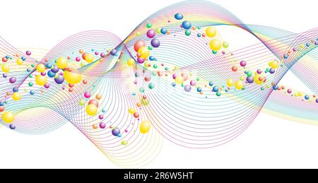 Colourful lines background on sea theme for design use Stock Vector