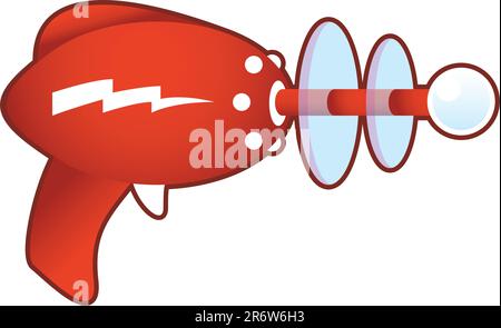 Laser raygun vector illustration in retro 1950's style. Stock Vector