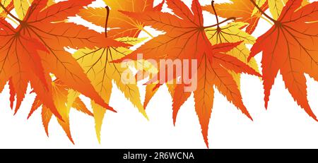 Backgroundframe from  maple  leaves. Vector illustration. Stock Vector