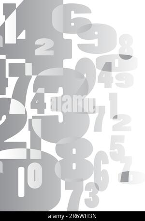 abstract vector mathematical background with random numbers Stock Vector