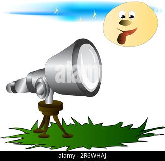 probably as fun moon watching on us from the boundless expanse of the universe Stock Vector