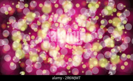 Abstract purple blurred background with bokeh effect. Magical bright festive multicolored beautiful glowing shiny with light spots, round circles. Tex Stock Vector