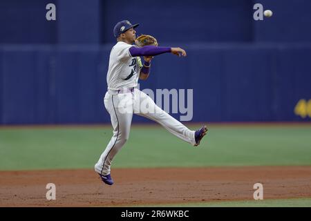 Houston Astros shortstop Jeremy Pena smiles while warming up with teammates  before a baseball game against the Texas Rangers, Friday, April 14, 2023,  in Houston. (AP Photo/Kevin M. Cox Stock Photo - Alamy