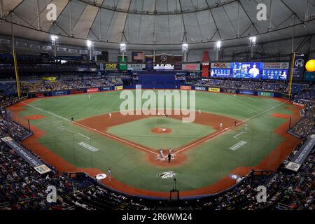 St. Petersburg, FL USA; Tampa Bay Rays pitcher Luis Patino (1) delivers a  pitch during an MLB game against the Texas Rangers on Friday, June 9, 2023  a Stock Photo - Alamy