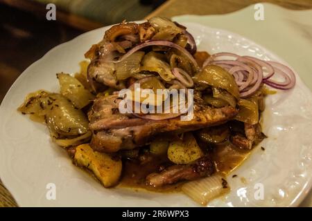 Schweinshaxe (pork knuckle), meal in Germany Stock Photo