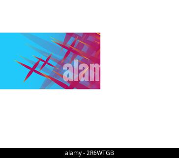 Texture of transparent pink abstract volumetric fashionable magic of different shapes of light air cosmic carved stars on a blue gradient background a Stock Vector