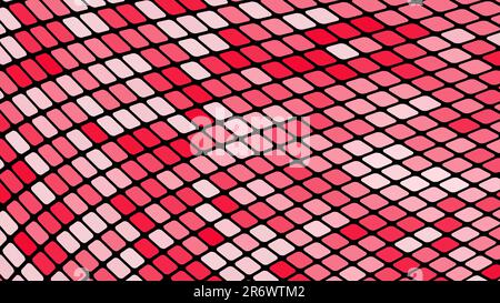 Multicolored abstract background of red squares, rhombuses, rectangles tiles, mosaic with seams of glowing magical energy shiny bright beautiful. Vect Stock Vector