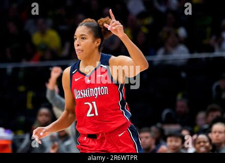 Atlanta Dream forward Tianna Hawkins (21) in action during a WNBA