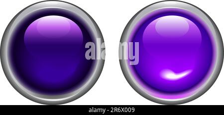 vector illustration of "on and off" LED lights for web Stock Vector