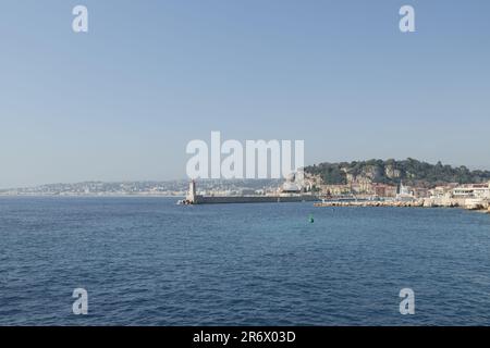 Nice, France - Circa March, 2023: Port de Nice in spring in daytime, travel content Stock Photo