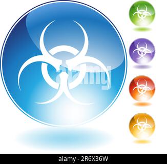 Biohazard isolated on a white background. Stock Vector