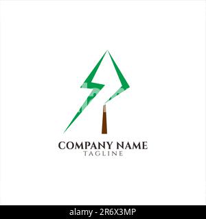 pine trees logo design vector illustration with simple style Stock Vector