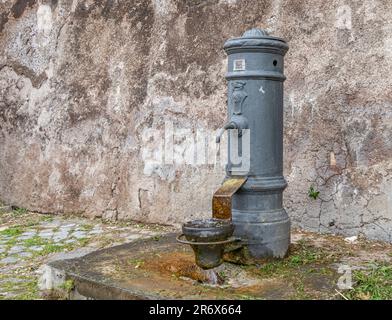 A nasone ,a water drinking fountain supplying people with free drinking water, Rome, Italy Stock Photo