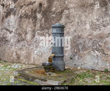 A nasone ,a water drinking fountain supplying people with free drinking water, Rome, Italy Stock Photo