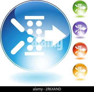 Air filter isolated on a white background. Stock Vector
