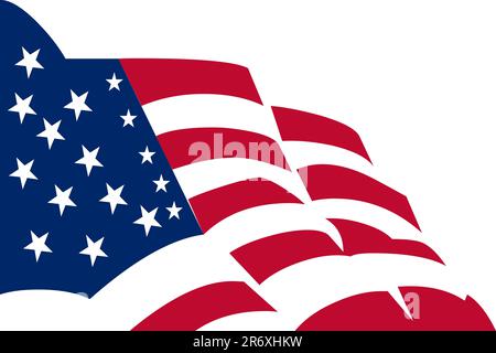 American flag, vector color Illustration Stock Vector Image & Art - Alamy