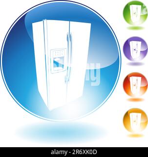 Fridge crystal isolated on a white background. Stock Vector