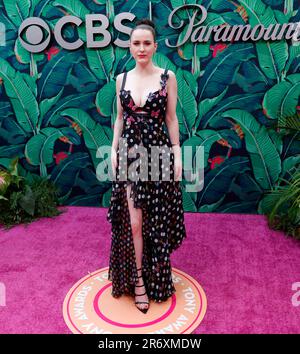 New York, United States. 11th June, 2023. Rachel Brosnahan arrives on the red carpet at The 76th Annual Tony Awards at United Palace Theatre on June 11, 2023 in New York City. Photo by John Angelillo/UPI Credit: UPI/Alamy Live News Stock Photo