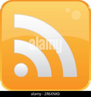 RSS rectangular vector buttons. Stock Vector