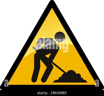 work in progress button Stock Vector