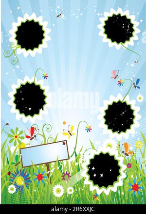 Cute Insert Frame Comics Design Frames. Photo Frame Set With Explosion Bubbles For Add ...