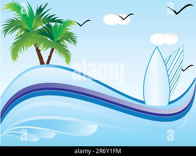 abstract vector summer holiday1 Stock Vector
