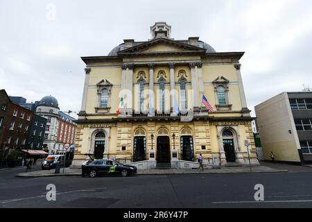 The Davenport hotel / Merrion Hall at the Merrion Square in Dublin, Ireland. Stock Photo
