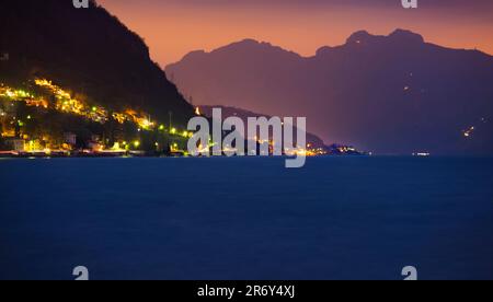 Como lake in the evening Stock Photo