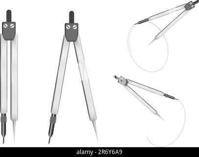 compass tool draw Stock Vector Image & Art - Alamy