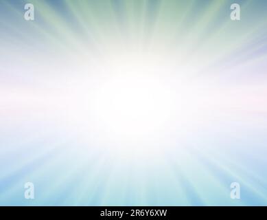 vector sun on blue background with  rays Stock Vector