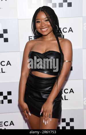 Madison McBride attends ‘Full Circle’ Tribeca Festival premiere, New York, NY, June 11, 2023. (Photo by Efren Landaos/Sipa USA) Stock Photo