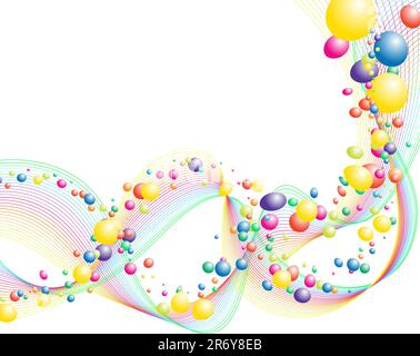 Colourful lines background on sea theme for design use Stock Vector