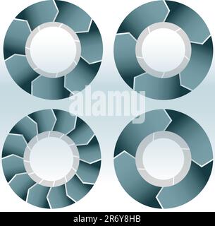 An image of a blank wheel set. Stock Vector