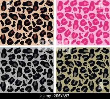seamless animal pattern in different colours Stock Vector